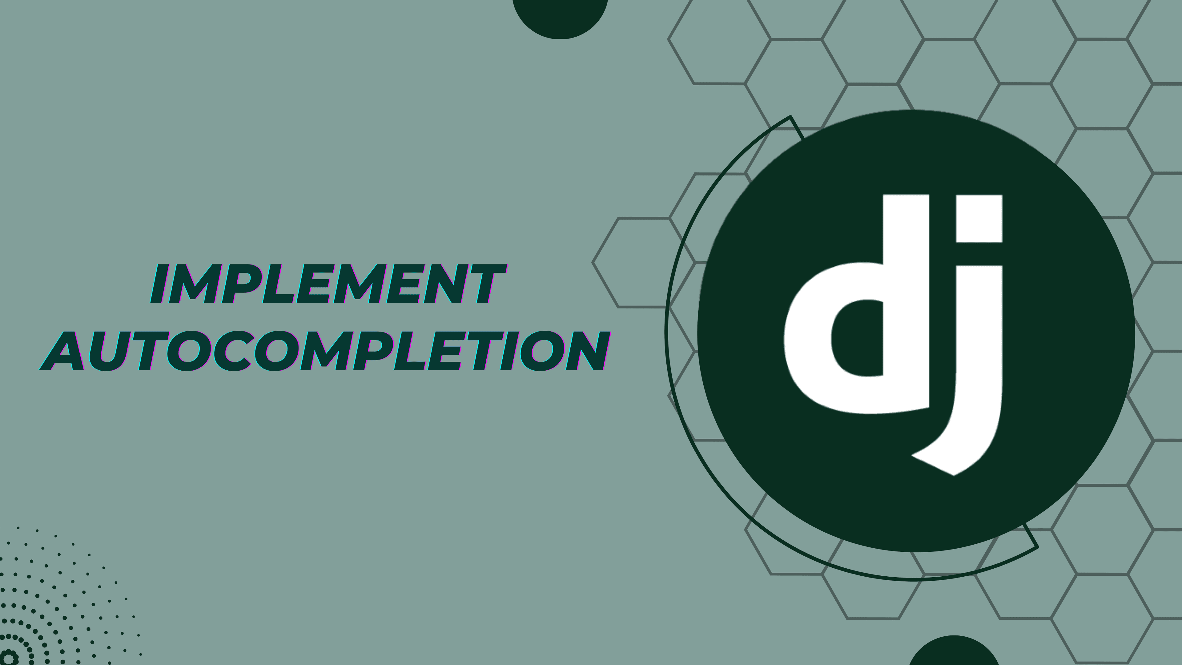 Implement Autocompletion in Django